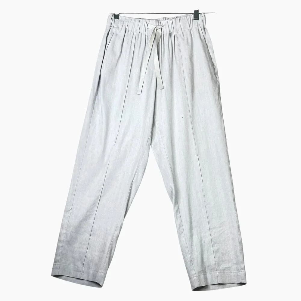 Babaton Day Pant Linen Blend Trouser Sz S Light Purple High-Waisted Straight Leg